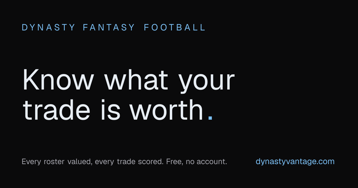 Dynasty fantasy football rankings · Dynasty Vantage